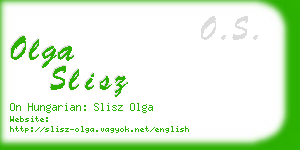 olga slisz business card